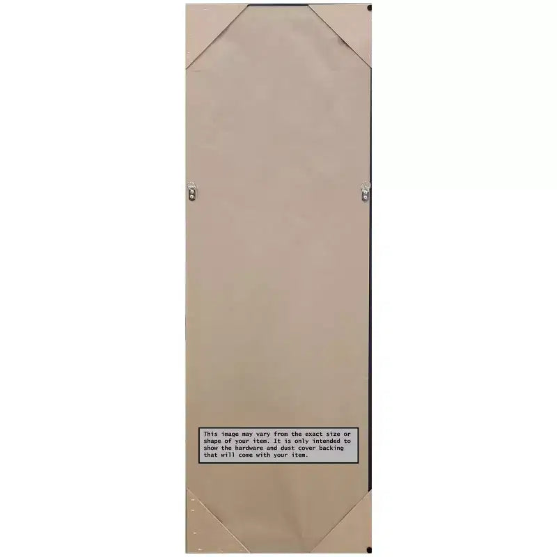 17" x 51" Elegant Brushed Framed On the Door Mirror Pewter - : Polystyrene Frame, Includes Mounting Hardware