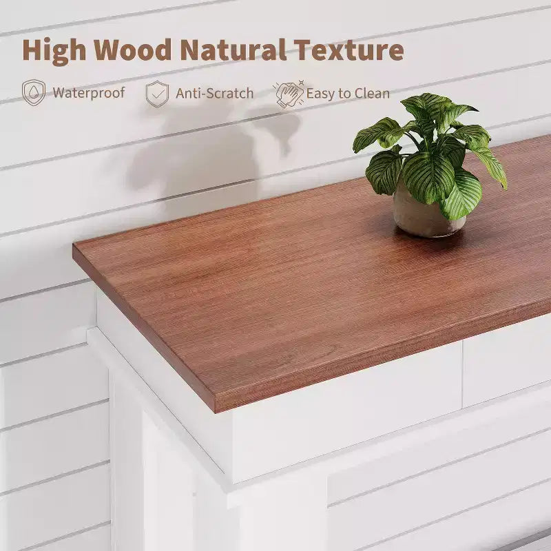 54-Inch 2-Drawer Console Table with Undershelf 2-Tier Modern Accent Table