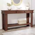 GustoWave 54-Inch 2-Drawer Console Table with Undershelf 2-Tier Modern Accent Table