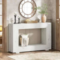 Lantine Farmhouse Console Table, 47 Inches Entryway Console Table with Storage, Industrial Hallway Accent Table for Living Room, Entrance