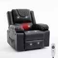 GustoWave Adult Recliner Chair with Heating & Massage, 135 Adjustable Manual Recliner with Side Storage Pockets & Remote Control
