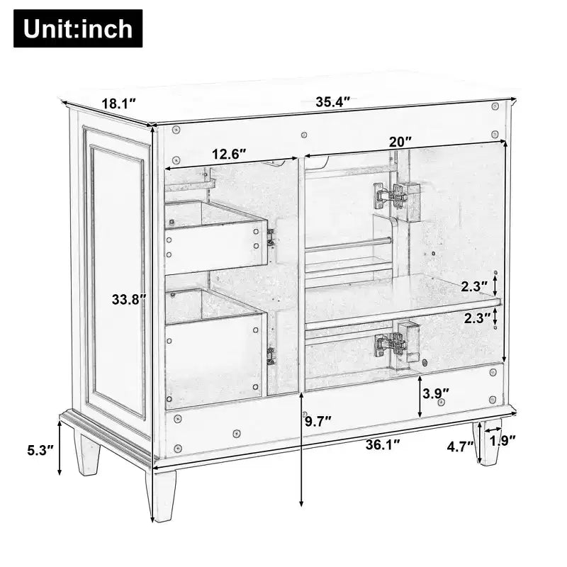 Bathroom Vanity Ceramic Sink Top Solid Wood Poplar Cabinet Flip Drawers Adjustable Shelves Zinc Handles