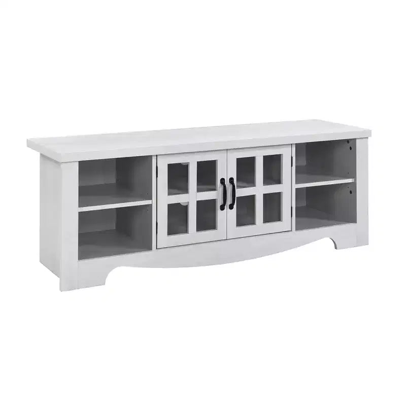 52.37 in. Wood TV Stand with 1 Glass-fronted Storage Cabinets Fits TV's up to 60 in.