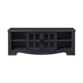 AndMakers 52.37 in. Wood TV Stand with 1 Glass-fronted Storage Cabinets Fits TV's up to 60 in.