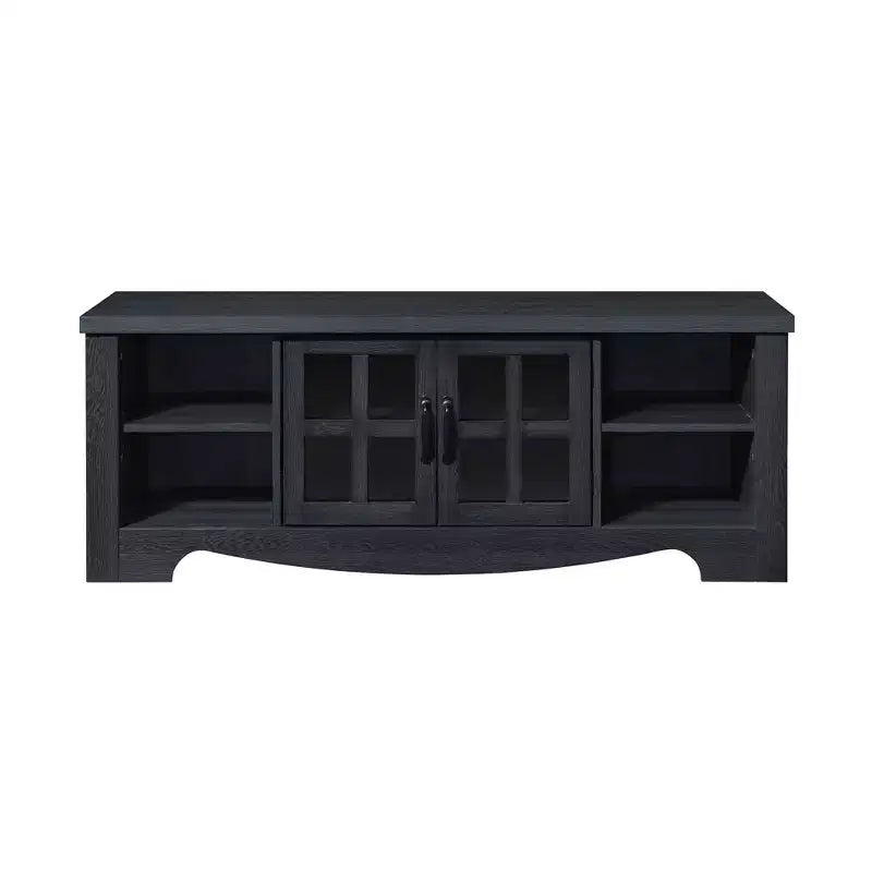 AndMakers 52.37 in. Wood TV Stand with 1 Glass-fronted Storage Cabinets Fits TV's up to 60 in.