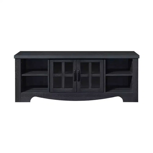 AndMakers 52.37 in. Wood TV Stand with 1 Glass-fronted Storage Cabinets Fits TV's up to 60 in.