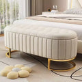 TUYOHW 59 Velvet Storage Ottoman with Button-Tufted Top,Upholstered End of Bed Ottoman Bench with Metal Legs,Ottoman for Bedroom,Living Room,Entryway