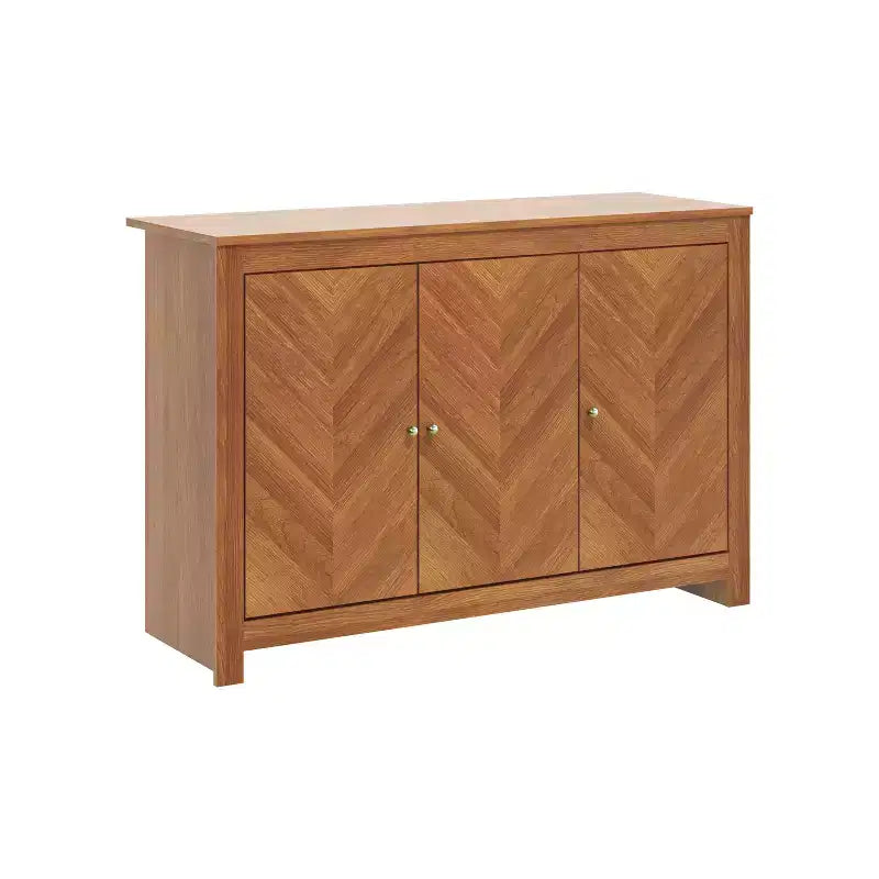 sideboard with chevron-pattern doors 44.3 W 15.8 D 30 H