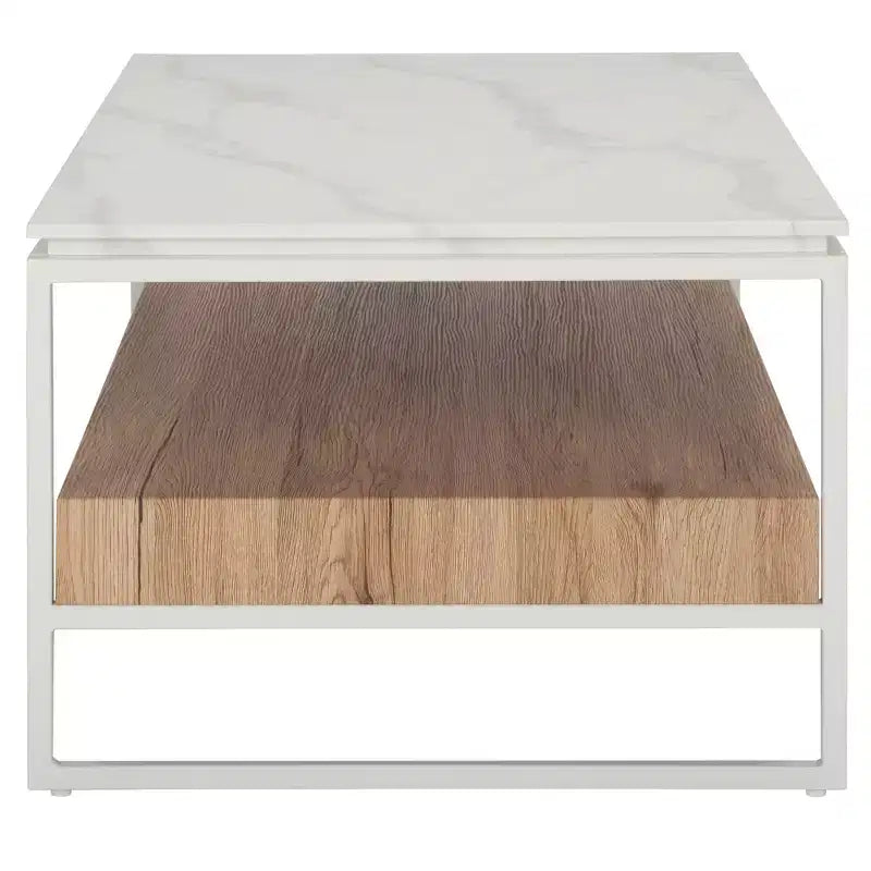 Aurelian Coffee Table White Marble/Natural