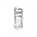 Over Toilet Storage 3 Tier Heavy Duty Metal Bathroom Organizer Freestanding Space Saver with Wide Shelves Towels Toilet Paper Black