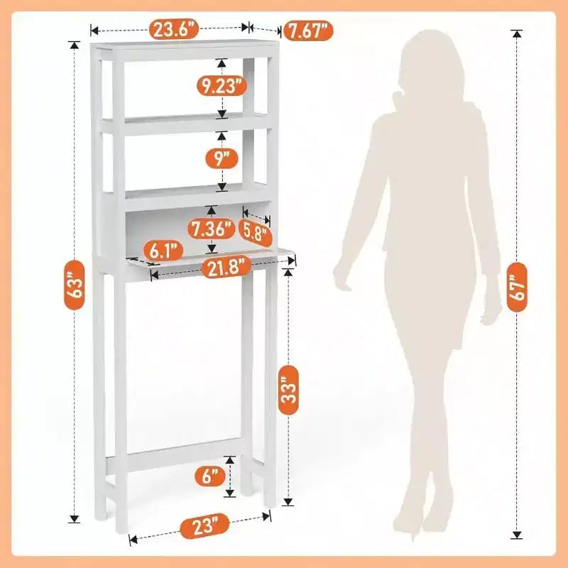 Meuble de rangement au-dessus des toilettes à 3 niveaux, organisateur de salle de bain avec porte en rotin, économiseur d'espace en bois pour toilettes, salle de bain, buanderie