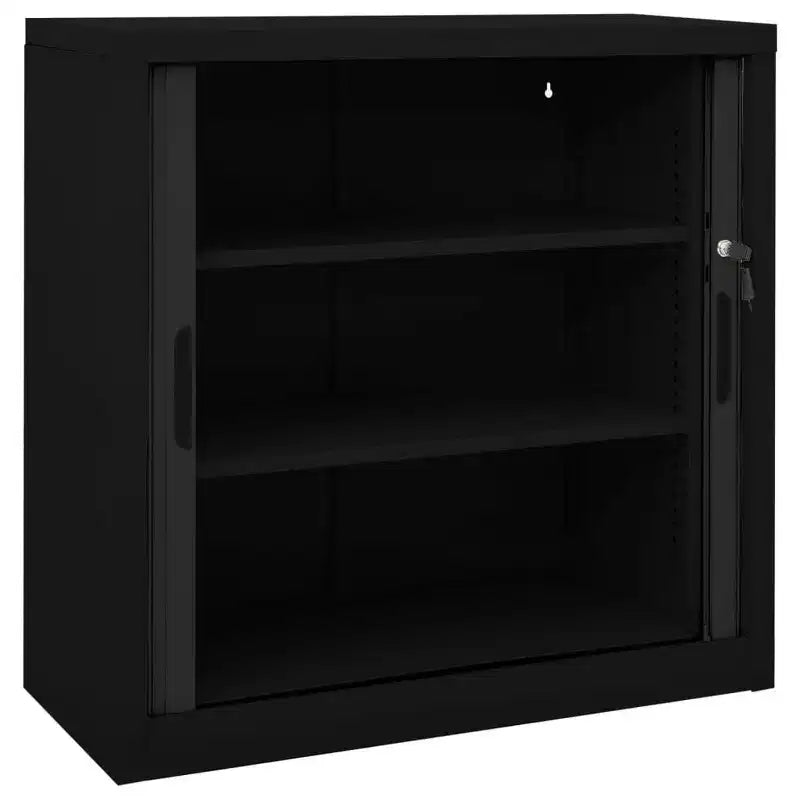 Sliding Door Cabinet White Steel Medium Sliding Door Cabinet