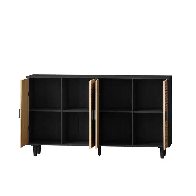 4 Tier Bookshelf, Modern Bookcase For CDs Books Movies, Asymmetrical Book Storage Organizer Space-Saving For Living Room Bedroom Office Kitchen