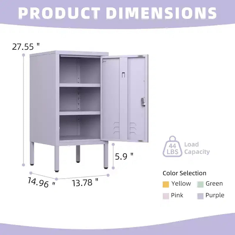 Meuble de rangement métallique à porte unique Table d'appoint de bureau Table basse minimaliste adaptée aux chambres à coucher