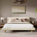 Christopher Knight Home Orla Modern Rubberwood Upholstered Bed with Chunky Headboard