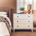 GDFStudio Liora Mid-Century 3-Drawer Storage Dresser