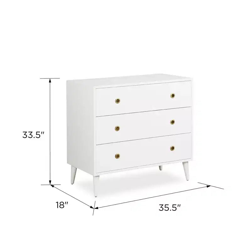 Mid-Century 3-Drawer Storage Dresser