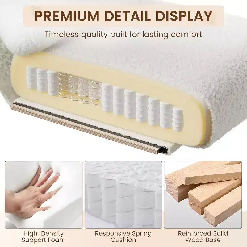 Chaise décorative moderne, cadre en métal et accoudoirs en bois, chaise de lecture rembourrée et douce pour chambres et salons, ergonomique, simple blanche