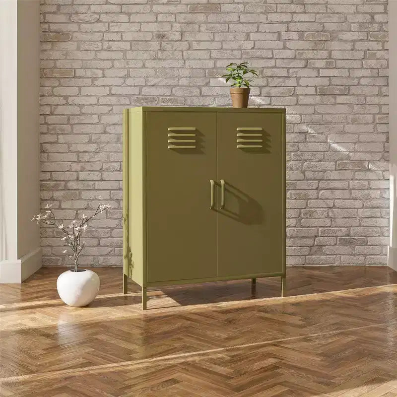 2 Door Metal Locker Storage Cabinet
