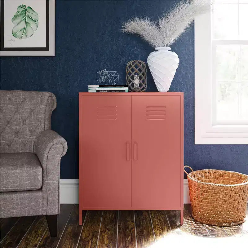 2 Door Metal Locker Storage Cabinet