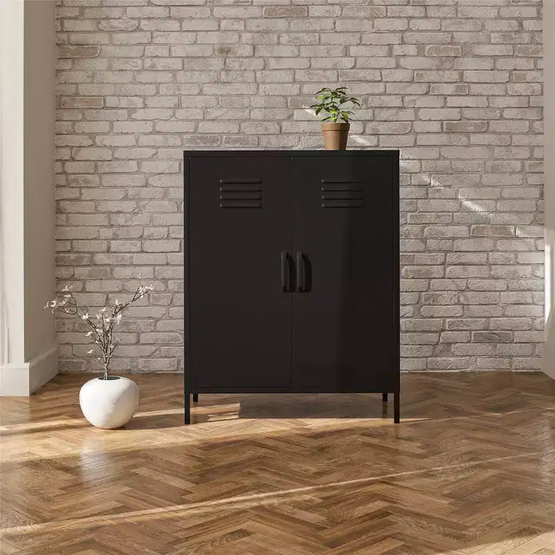 Armoire de rangement métallique à 2 portes